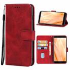 Leather Phone Case For Sharp Aquos Sense3 Lite(Red) - 1