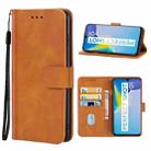 Leather Phone Case For vivo Y01(Brown) - 1