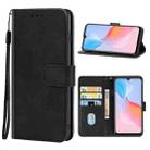 Leather Phone Case For vivo Y21e(Black) - 1