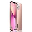 Stainless Steel Frame + PC Phone Case For iPhone 12 Pro Max(Rose Gold) - 1