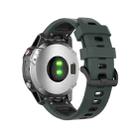 22mm Quick Release Two-color Silicone Watch Band for Garmin Fenix 7 / EPIX(Olive Green Black) - 1