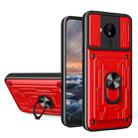 For Nokia C30 Sliding Camshield Card Phone Case(Red) - 1