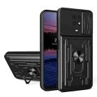 For Nokia G10 Sliding Camshield Card Phone Case(Black) - 1