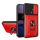 For Nokia G10 Sliding Camshield Card Phone Case(Red) - 1