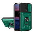 For Nokia G10 Sliding Camshield Card Phone Case(Dark Green) - 1