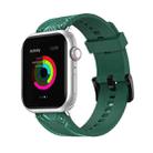 Carbon Fiber Texture Watch Band For Apple Watch Series 8&7 41mm / SE 2&6&SE&5&4 40mm / 3&2&1 38mm(Green) - 1