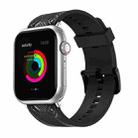 Carbon Fiber Texture Watch Band For Apple Watch Series 8&7 41mm / SE 2&6&SE&5&4 40mm / 3&2&1 38mm(Black) - 1