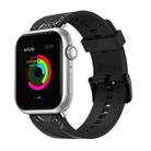 Carbon Fiber Texture Watch Band For Apple Watch Ultra 49mm / Series 8&7 45mm / SE 2&6&SE&5&4 44mm / 3&2&1 42mm(Black) - 1