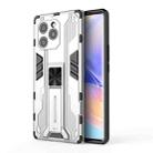 For Honor 60 SE Supersonic PC + TPU Phone Case with Holder(Silver) - 1