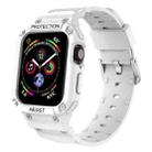 Three-proof Solid Color Integrated Watch Band For Apple Watch Series 9&8&7 41mm / SE 3&SE 2&6&SE&5&4 40mm / 3&2&1 38mm(White) - 1