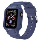 Three-proof Solid Color Integrated Watch Band For Apple Watch Series 8&7 41mm / SE 2&6&SE&5&4 40mm / 3&2&1 38mm(Blue) - 1