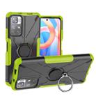 For Xiaomi Redmi Note 11 5G China Version Armor Bear Shockproof PC + TPU Phone Case with Ring Holder(Green) - 1