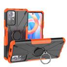 For Xiaomi Redmi Note 11 5G China Version Armor Bear Shockproof PC + TPU Phone Case with Ring Holder(Orange) - 1