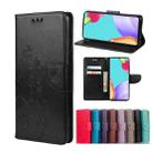 For Samsung Galaxy A23 5G Butterfly Flower Pattern Flip Leather Phone Case(Black) - 1