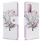 For Galaxy S20+ Colored Drawing Pattern Horizontal Flip Leather Case with Holder & Card Slots & Wallet(Little Tree) - 1