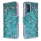 For Galaxy S20 Colored Drawing Pattern Horizontal Flip Leather Case with Holder & Card Slots & Wallet(Plum Blossom) - 1