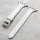 Genuine Leather Watch Band For Apple Watch Series 9&8&7 41mm / SE 3&SE 2&6&SE&5&4 40mm / 3&2&1 38mm(White) - 1