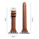 Genuine Leather Watch Band For Apple Watch Series 8&7 41mm / SE 2&6&SE&5&4 40mm / 3&2&1 38mm(Brown) - 7