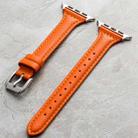 Genuine Leather Watch Band For Apple Watch Ultra 49mm / Series 8&7 45mm / SE 2&6&SE&5&4 44mm / 3&2&1 42mm(Orange) - 1
