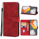 Leather Phone Case For vivo iQOO 9 SE(Red) - 1