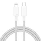 27W PD USB-C / Type-C to 8 Pin Fast Charging Braided Data Cable, Cable Length: 1m(Grey) - 1