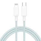 27W PD USB-C / Type-C to 8 Pin Fast Charging Braided Data Cable, Cable Length: 1m(Blue) - 1