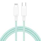 27W PD USB-C / Type-C to 8 Pin Fast Charging Braided Data Cable, Cable Length: 1m(Green) - 1