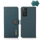 For Xiaomi Redmi Note 11 4G Foreign Version KHAZNEH Custer Genuine Leather RFID Phone Case(Green) - 1