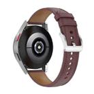 20mm Genuine Leather Watch Band for Samsung Galaxy Watch4/Watch3 41mm/Active2/Huawei/Garmin Watch etc.(Dark Brown) - 1