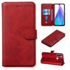 For Xiaomi Redmi Note 8T Classic Calf Texture Horizontal Flip PU Leather Case, with Holder & Card Slots & Wallet(Red) - 1