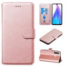 For Xiaomi Redmi Note 8T Classic Calf Texture Horizontal Flip PU Leather Case, with Holder & Card Slots & Wallet(Rose Gold) - 1