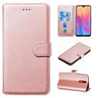 For Xiaomi Redmi 8A / Redmi 8 Classic Calf Texture Horizontal Flip PU Leather Case, with Holder & Card Slots & Wallet(Rose Gold) - 1
