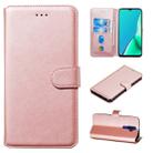 For OPPO A9 (2020) / A5 (2020) / A11x Classic Calf Texture Horizontal Flip PU Leather Case, with Holder & Card Slots & Wallet(Rose Gold) - 1