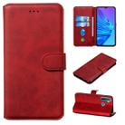 For OPPO Realme 5 Classic Calf Texture Horizontal Flip PU Leather Case, with Holder & Card Slots & Wallet(Red) - 1