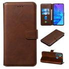 For OPPO Realme 5 Classic Calf Texture Horizontal Flip PU Leather Case, with Holder & Card Slots & Wallet(Brown) - 1