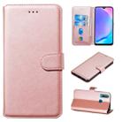 For Vivo U10 / Y15 / Y17 / Y3 Classic Calf Texture Horizontal Flip PU Leather Case, with Holder & Card Slots & Wallet(Rose Gold) - 1