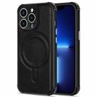 For iPhone 12 Pro Max Crazy Horse Cowhide Leather Magnetic Phone Case(Black) - 1