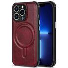 For iPhone 11 Pro Crazy Horse Cowhide Leather Magnetic Phone Case (Red) - 1