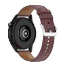 22mm Genuine Leather Watch Band for Huawei Watch GT3 46mm/GT2 46mm/Samsung Galaxy Watch3 45mm(Dark Brown) - 1