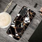 For Xiaomi Redmi Note 11 Pro 4G / 5G Global Abstract Marble Pattern TPU Phone Case(Rhombus Black) - 1