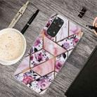 For Xiaomi Redmi Note 11 Pro 4G / 5G Global Abstract Marble Pattern TPU Phone Case(Rhombus Rose) - 1