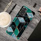 For Xiaomi Redmi Note 11 Pro 4G / 5G Global Abstract Marble Pattern TPU Phone Case(Rhombus Dark Green) - 1