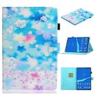 For Samsung Galaxy Tab A8 10.5 2021 Painted Left and Right Flat Leather Tablet Case(Petal Rain) - 1