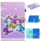 For Samsung Galaxy Tab A8 10.5 2021 Painted Left and Right Flat Leather Tablet Case(Butterfly) - 1