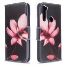 For Xiaomi Redmi Note 8T Colored Drawing Pattern Horizontal Flip Leather Case with Holder & Card Slots & Wallet(Lotus) - 1