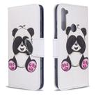 For Xiaomi Redmi Note 8T Colored Drawing Pattern Horizontal Flip Leather Case with Holder & Card Slots & Wallet(Panda) - 1