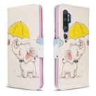For Xiaomi CC9 Pro / Note 10 / Note 10 Pro Colored Drawing Pattern Horizontal Flip Leather Case with Holder & Card Slots & Wallet(Umbrella Elephant) - 1