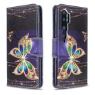 For Xiaomi CC9 Pro / Note 10 / Note 10 Pro Colored Drawing Pattern Horizontal Flip Leather Case with Holder & Card Slots & Wallet(Golden Butterfly) - 1