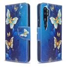 For Xiaomi CC9 Pro / Note 10 / Note 10 Pro Colored Drawing Pattern Horizontal Flip Leather Case with Holder & Card Slots & Wallet(Blue Butterfly) - 1