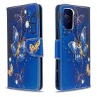 For Galaxy S20+ Colored Drawing Pattern Horizontal Flip Leather Case with Holder & Card Slots & Wallet(Golden Butterfly) - 1